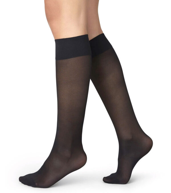 Kniestrümpfe Bea schwarz, 30 den