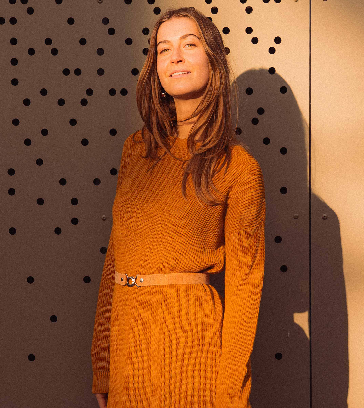 Schmaler Taillengürtel aus Kork