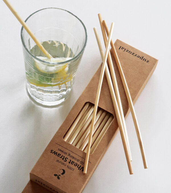Compostable Wheat Straws, 60 pcs. - Image 3