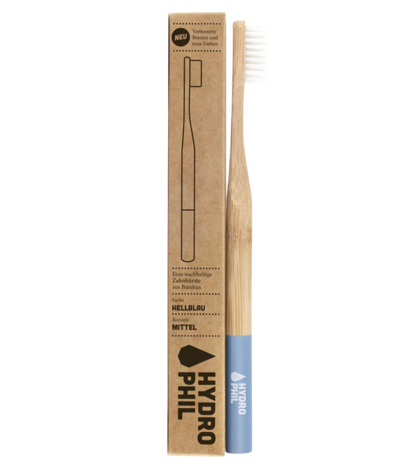 Bamboo toothbrush light blue