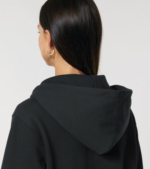 Zipped Hoodie Unisex Black - Image 6
