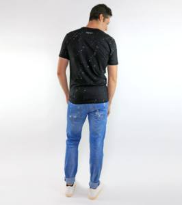 Shirt White Splashes Black - Image 4