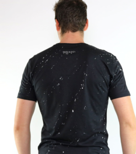 Shirt White Splashes Black - Image 5