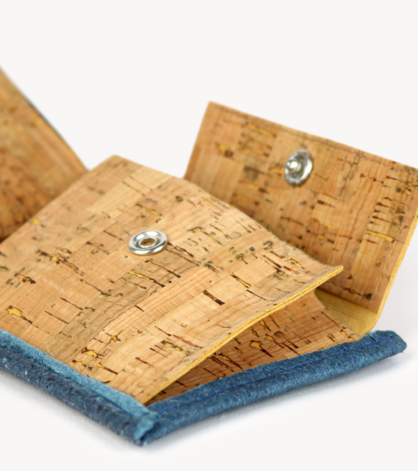 Piñatex® Wallet Denim blue - Image 4