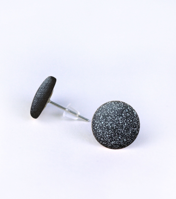Wooden ear studs black & white