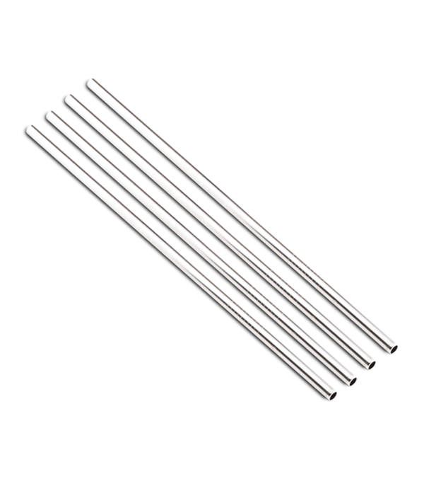Trinkhalme aus Edelstahl, 4er-Set