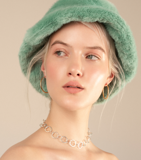 Hoop Earrings Gold 35mm, shiny or mat - Image 2