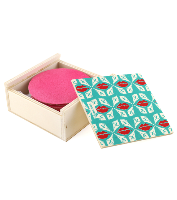 Washable Make-Up pads in wooden box, 10 pcs. - Image 2