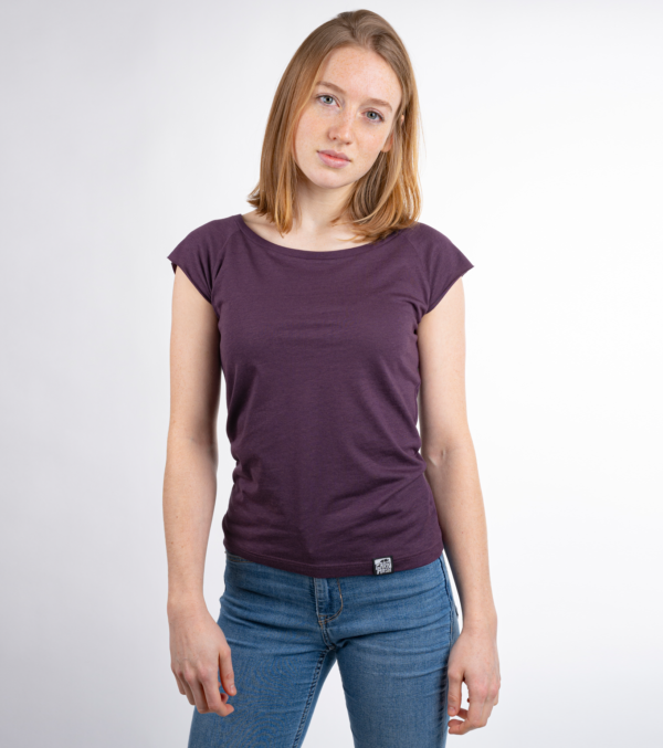 Bambus Shirt Basic Pflaume – Bild 2
