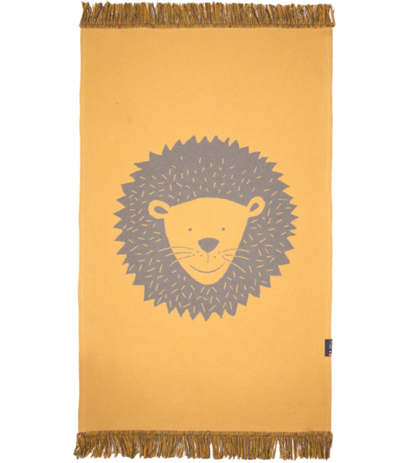 Kinder Teppich Löwe mit Fransen, 70 x 120 cm