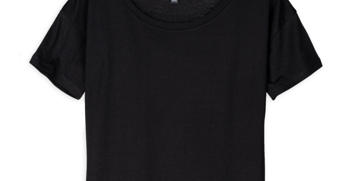 Черная футболка женская без рисунка оверсайз