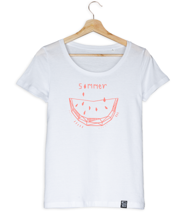 Oversize Shirt Summer Melon, Weiß