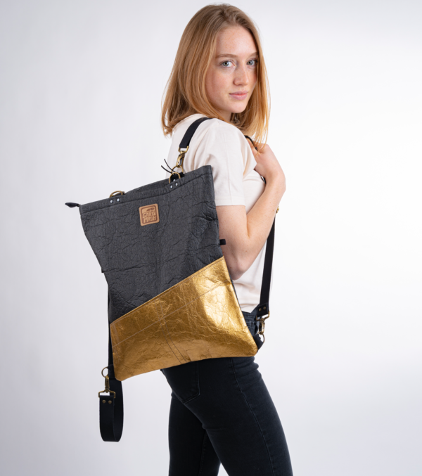Rachel Allrounder, Piñatex Black & Gold - Image 3