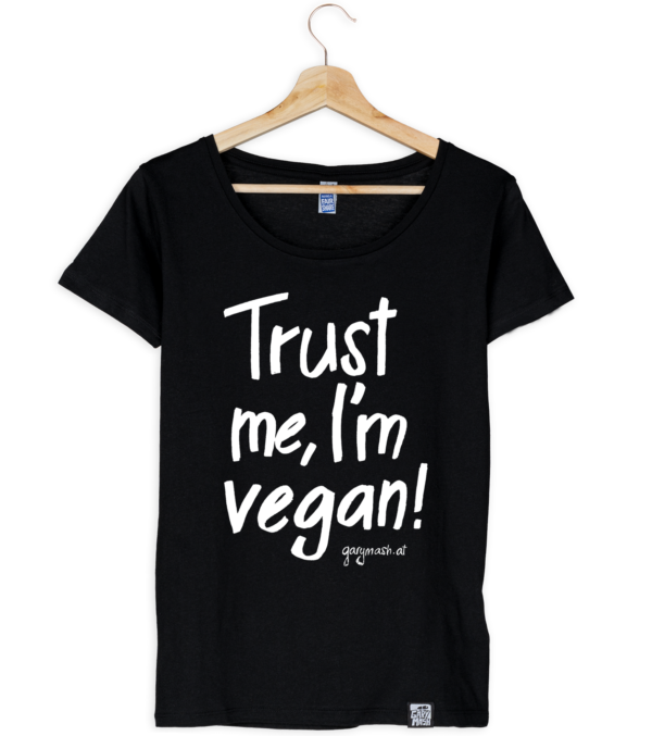 Shirt Trust me, I'm vegan! Schwarz