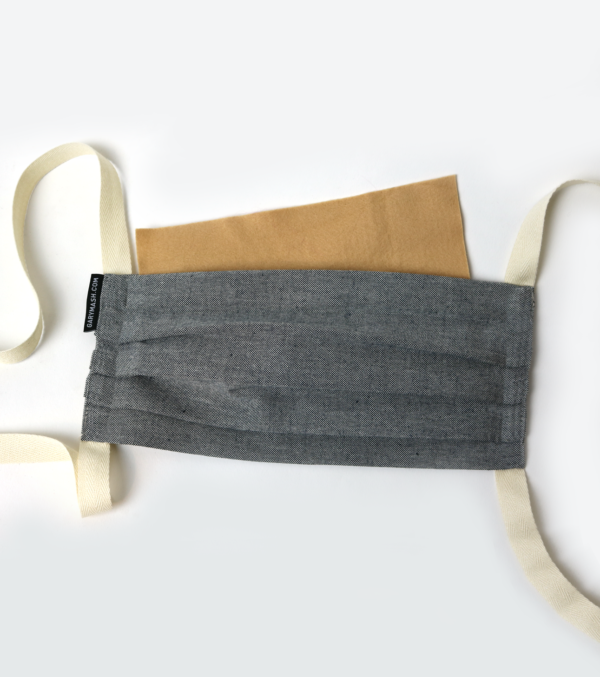 Mundmaske Eco Denim, doppellagig – Bild 3