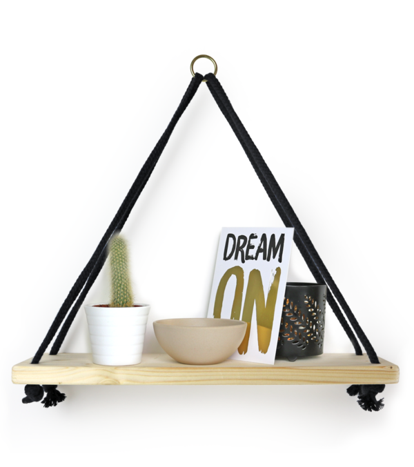 Wall shelf Triangle with Cotton cord - Image 2