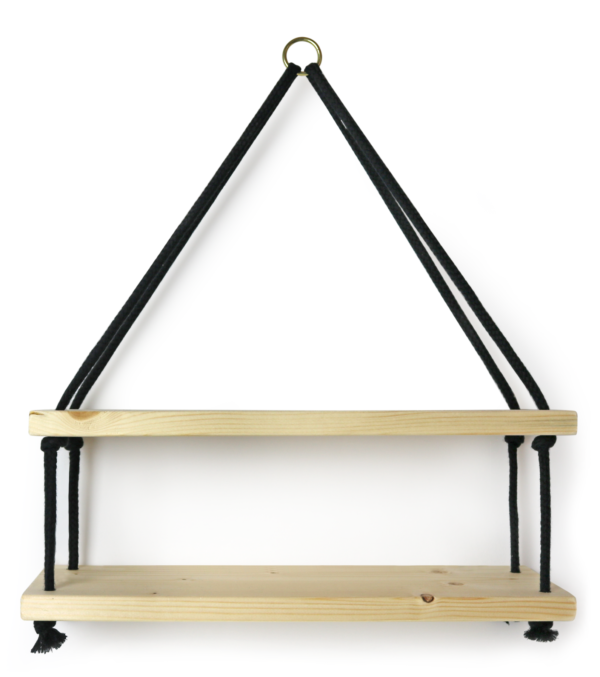 Wall shelf Double with Cotton cord