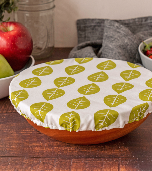Bowl cover XL, green leaves - Image 2
