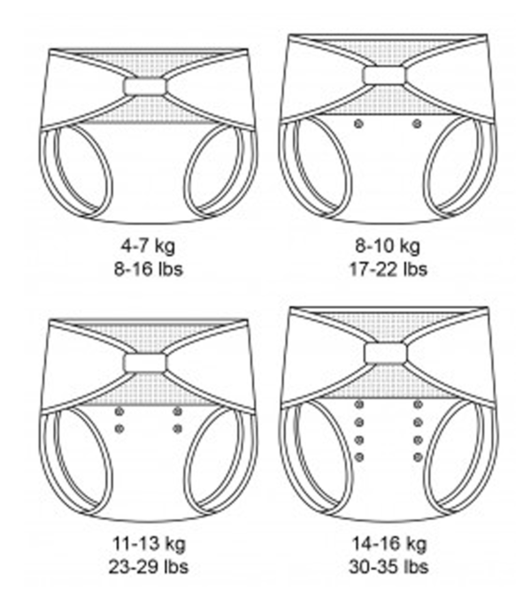 One size diaper cover + Inserts, Blue Sprinkle - Image 4