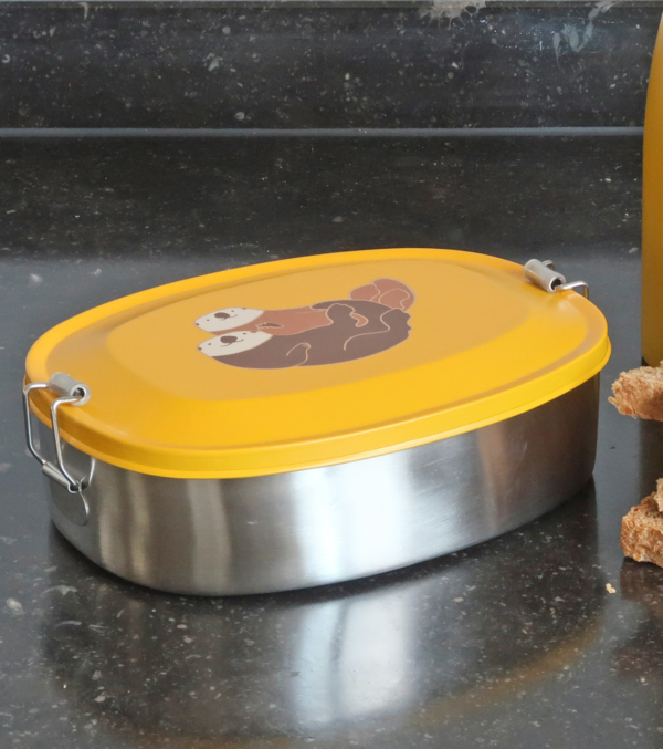 Kinder Lunchbox gelb, Otter – Bild 2