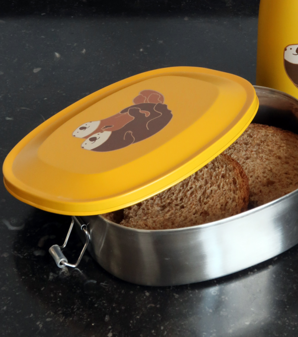 Kinder Lunchbox gelb, Otter – Bild 3