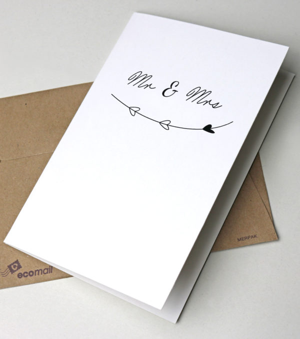 Greeting Card A6, Mr & Mrs - Image 2