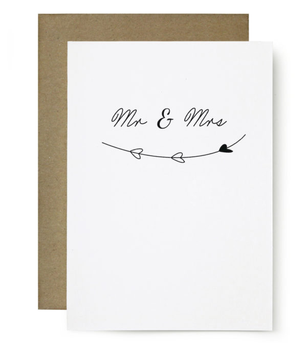 Greeting Card A6, Mr & Mrs