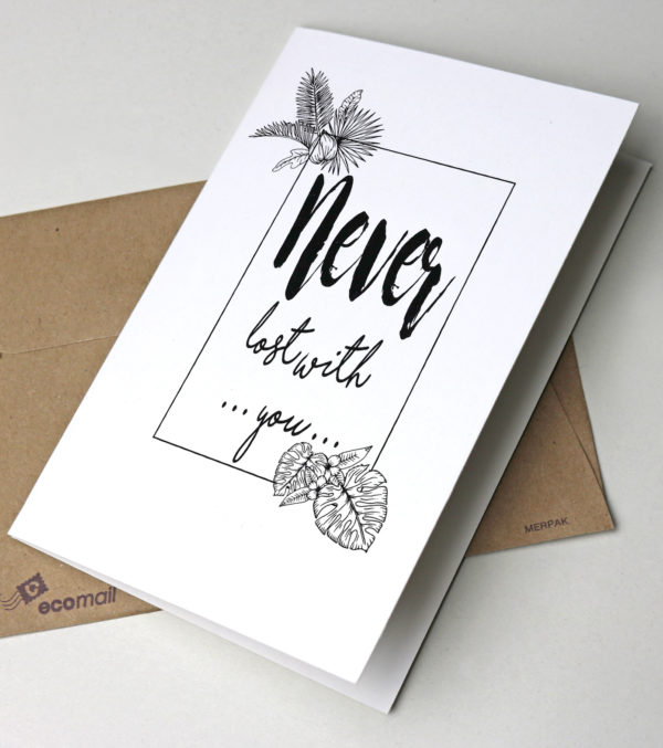 Greeting Card A6, Never lost with you - Image 2