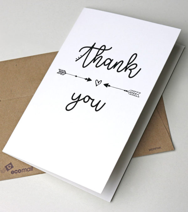 Grußkarte A6, thank you – Bild 2