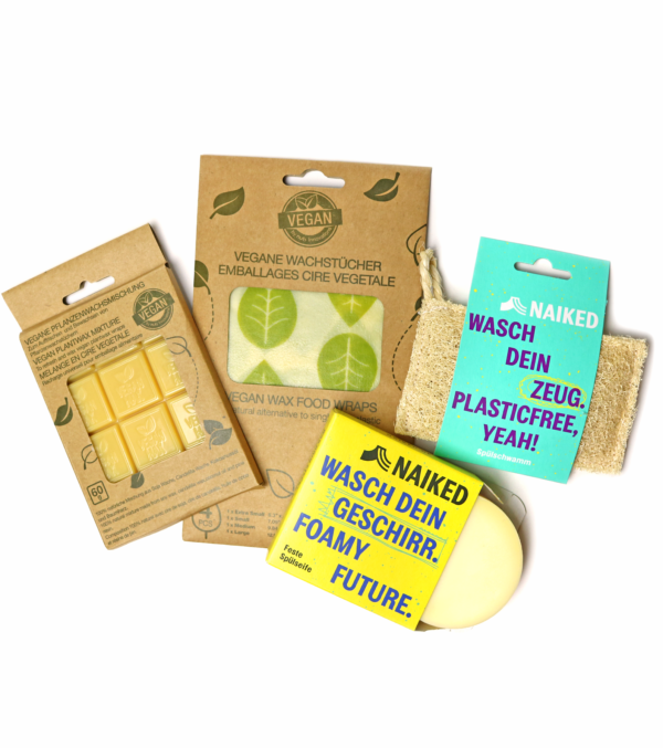 Set of Wax Wraps with DIY kit and Cleaning, vegan
