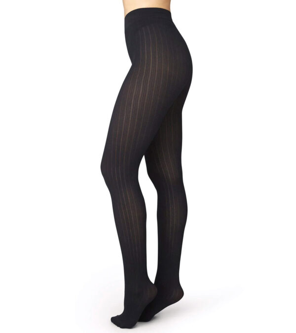 Alma Rib Tights 70 denier, black