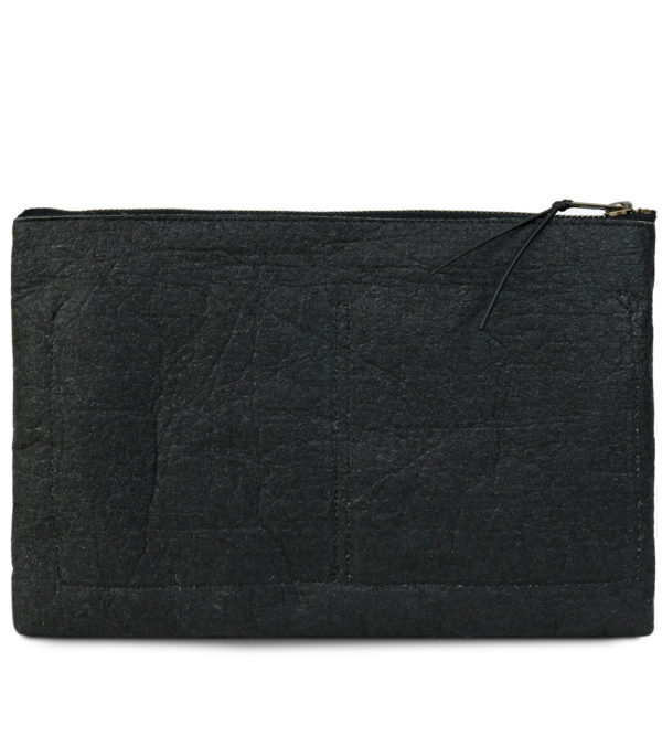 Piñatex® Clutch handbag black - Image 4