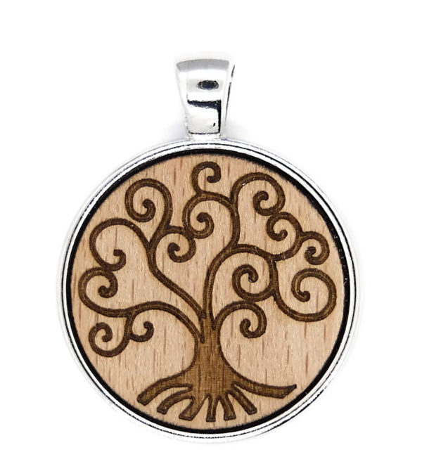 Wooden Pendant with a stainless Steel or Cotton Chain - Image 7