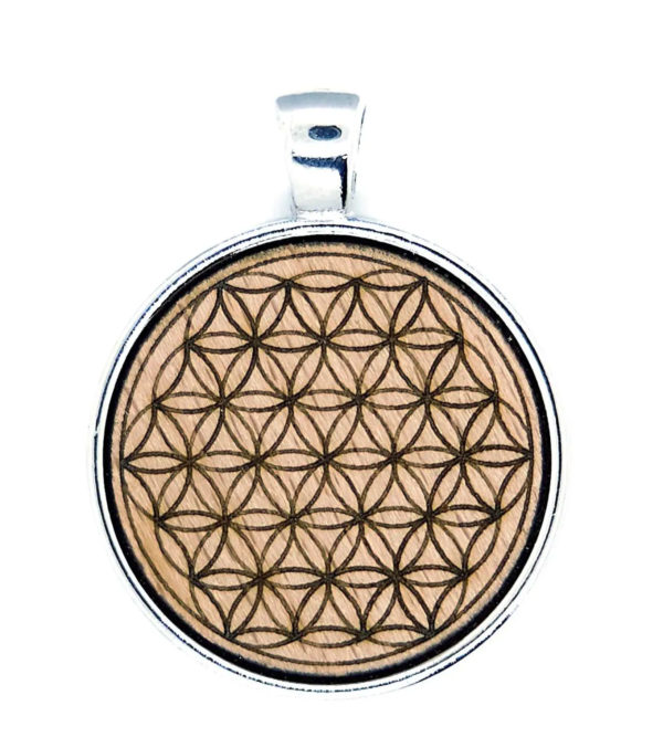 Wooden Pendant with a stainless Steel or Cotton Chain