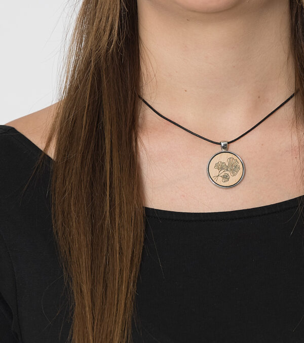 Wooden Pendant with a stainless Steel or Cotton Chain - Image 6