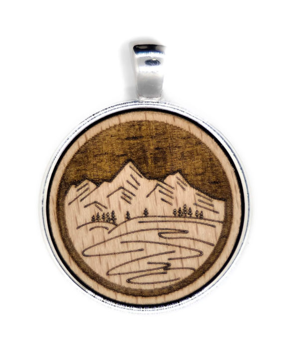 Wooden Pendant with a stainless Steel or Cotton Chain - Image 3