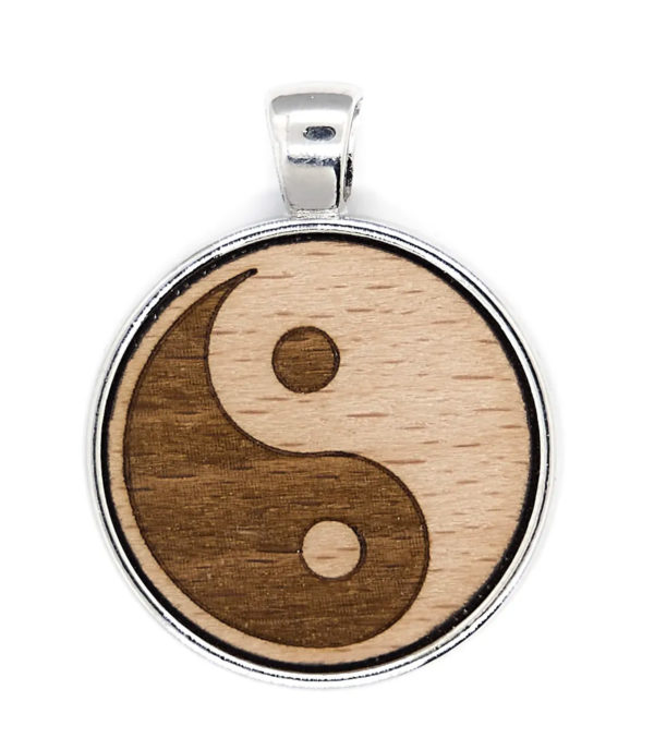 Wooden Pendant with a stainless Steel or Cotton Chain - Image 8