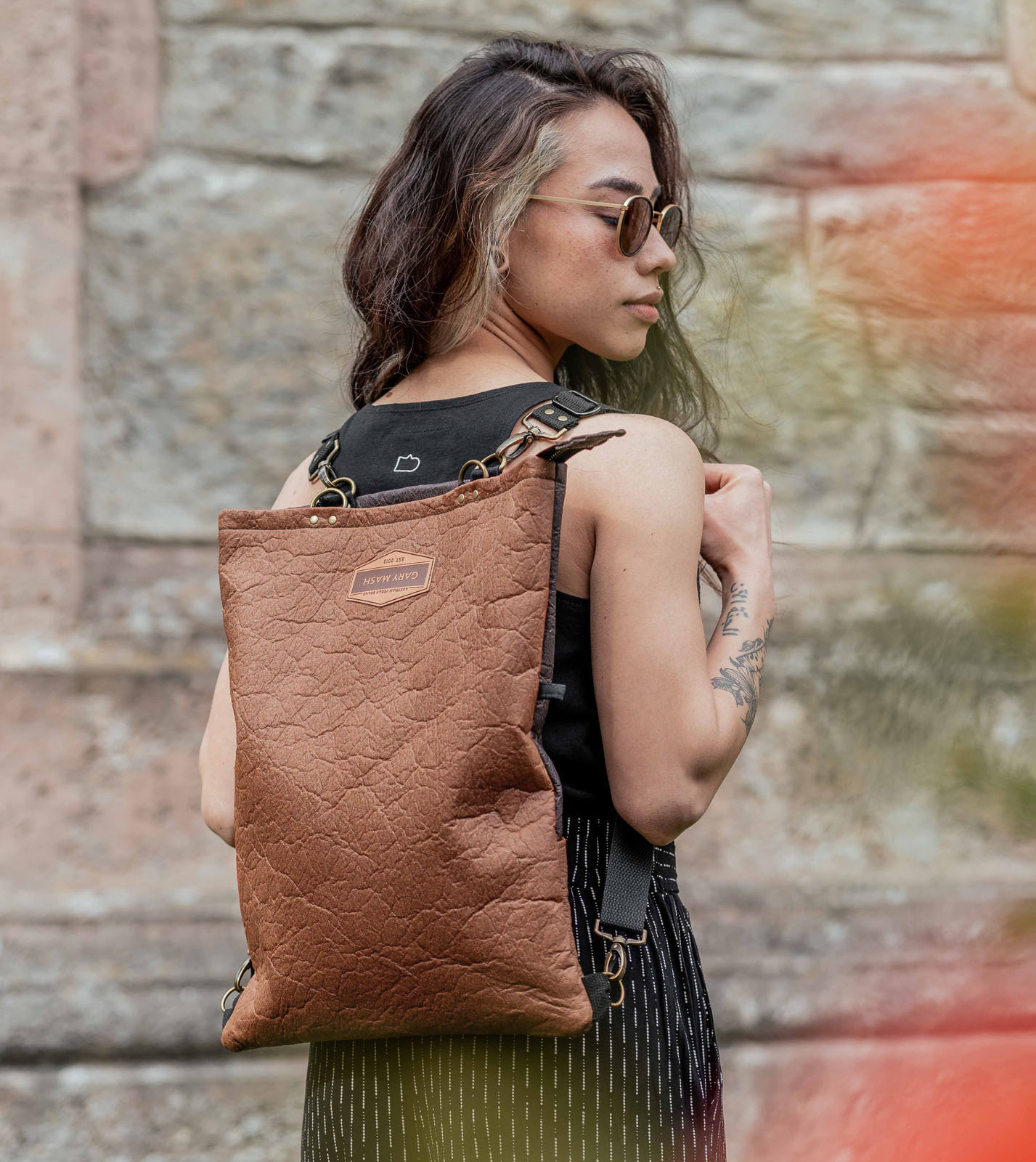 Rachel Allrounder, Piñatex Brown & Cognac – Bild 5