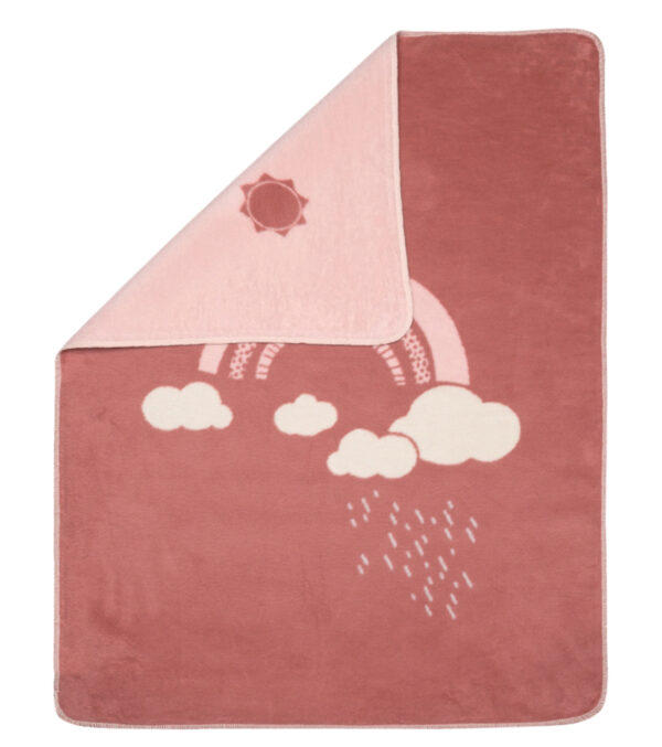 Babydecke 75 x 100, Regenbogen rouge