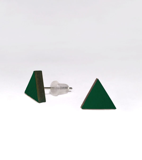 Wooden ear studs Triangle, many colours - Image 8