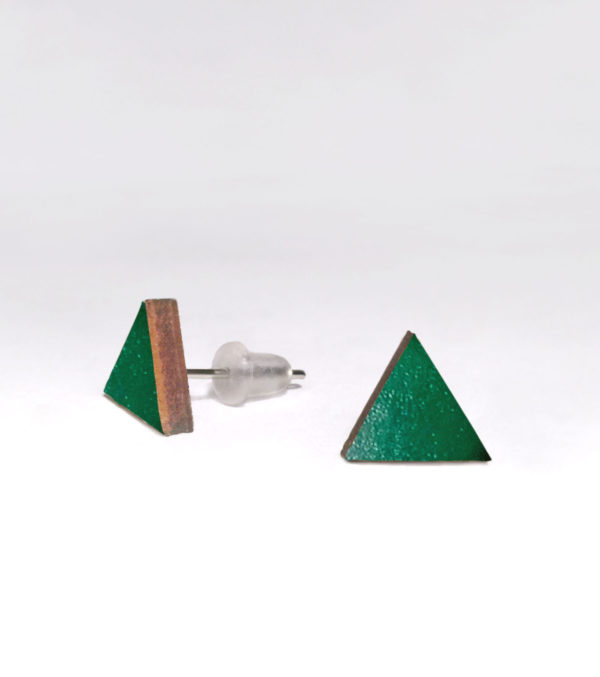 Wooden ear studs Triangle, many colours - Image 9