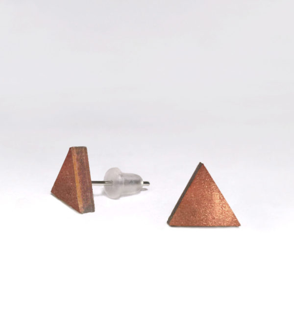 Wooden ear studs Triangle, many colours - Image 10
