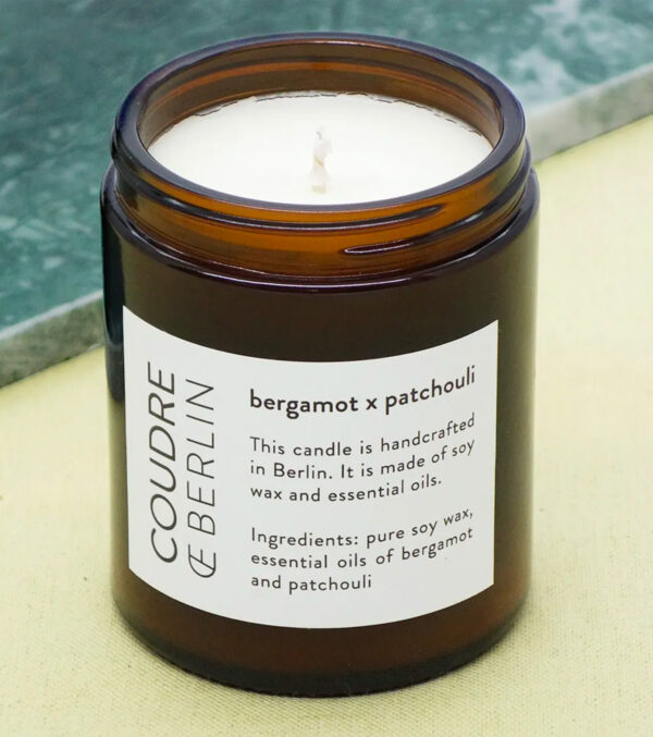 Scented Candle in a glass, Bergamot & Patchouli - Image 2