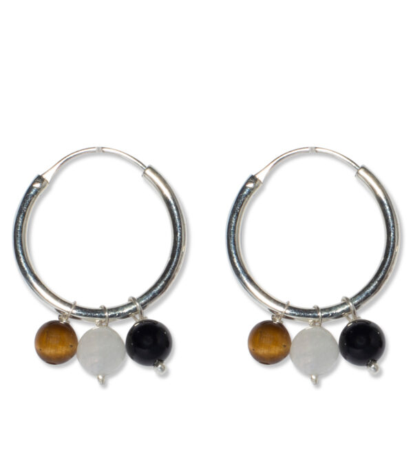 Creolen Tiger Eye, 4 Tragemöglichkeiten