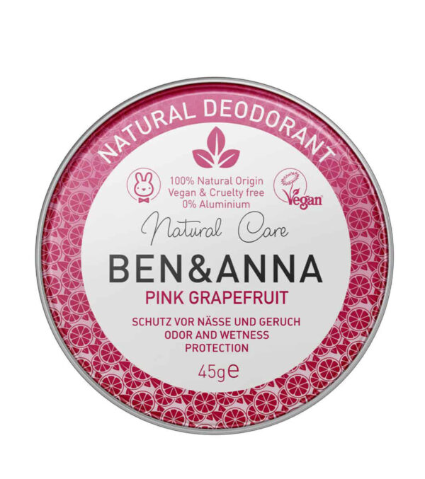 Deodorant Cream Pink Grapefruit, tangy and fresh, 45 g