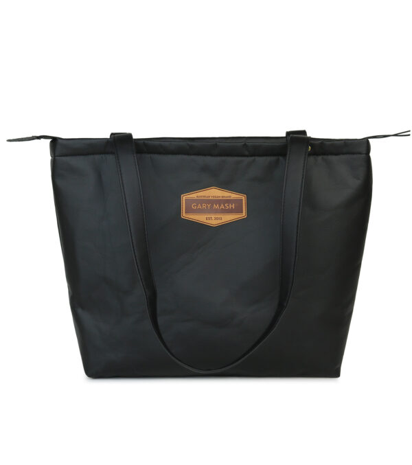 Pineapple Leather Handbag, black - Image 4