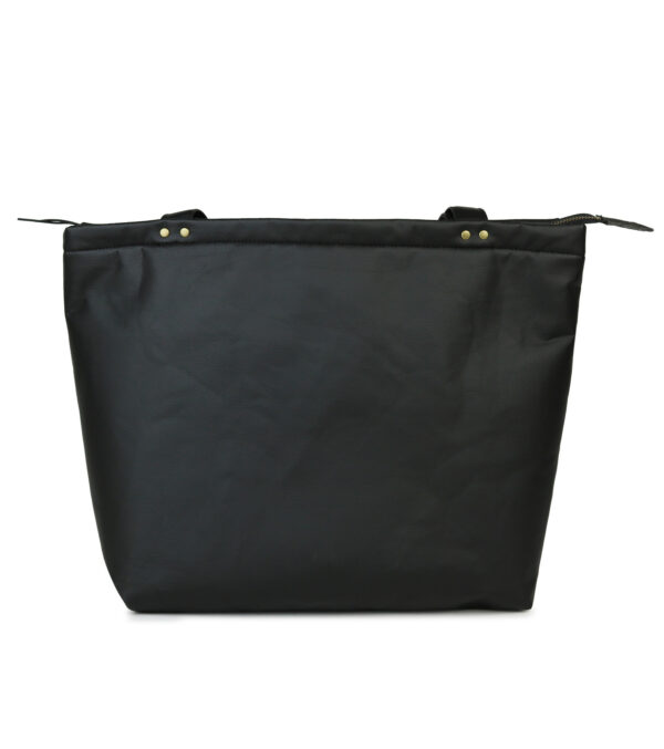 Pineapple Leather Handbag, black - Image 5