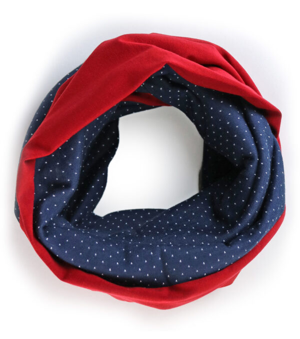 Knitted Jacquard Loop Navy-Red