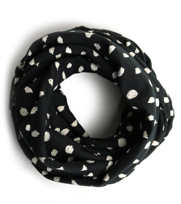 Loop made of light Sweat, black with Dots