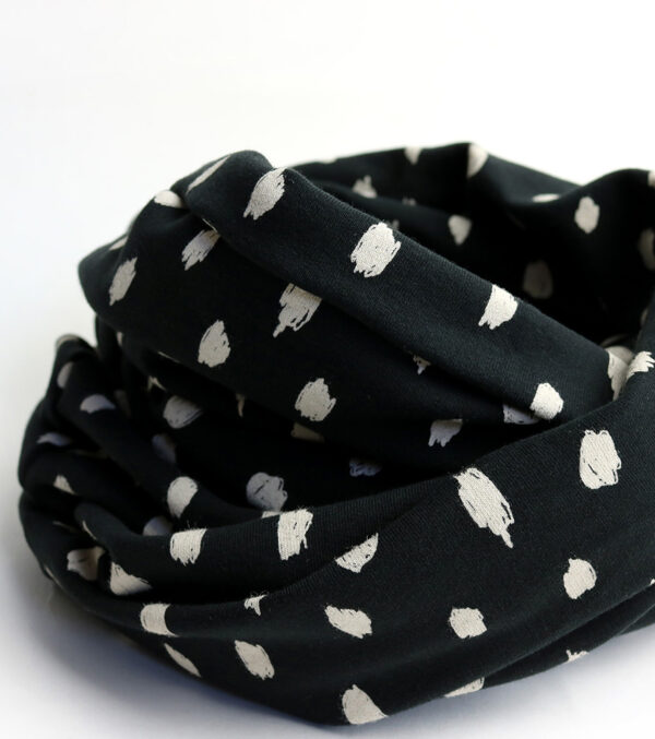 Loop made of light Sweat, black with Dots - Image 3